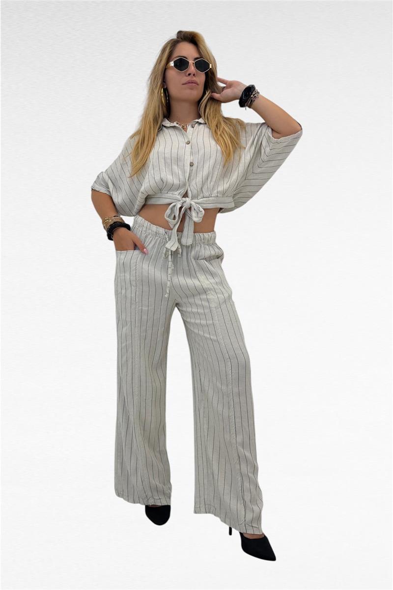 completo camicia crop e pantalone node